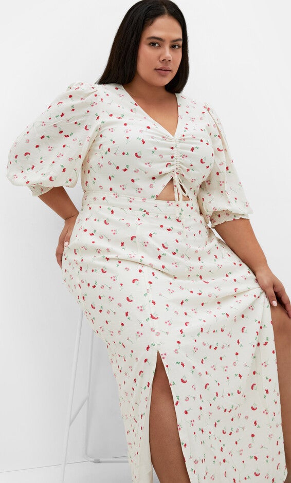 Jolene Print Maxi Dress - ivory, WHITE, alternate image number null