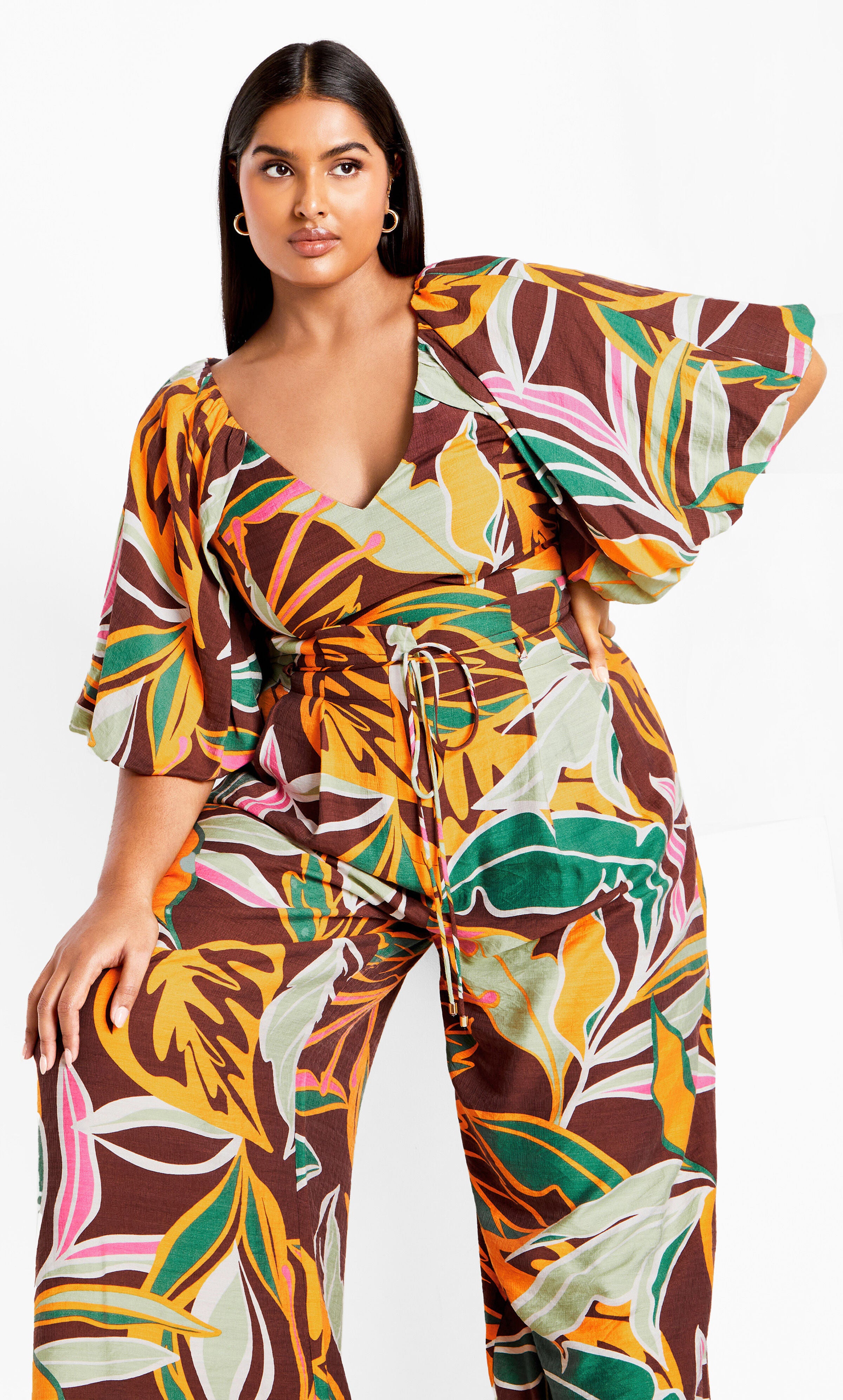 Peta Print Top - cocoa, OPULENT, hi-res image number 0