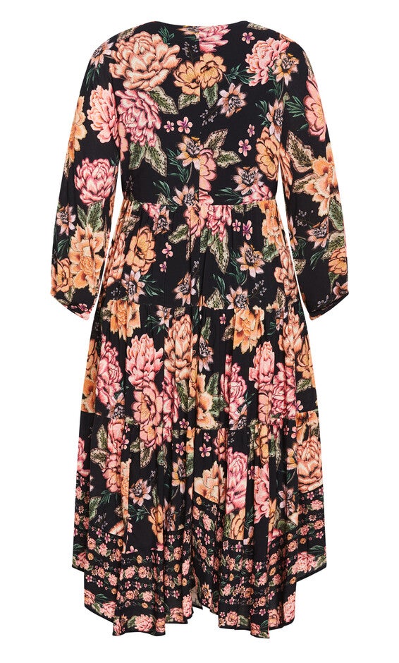 Devine Beauty Border Dress - black, BLACK, alternate image number 4