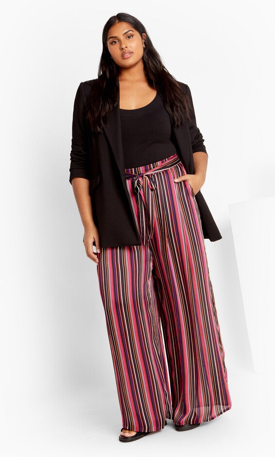 Willow Stripe Pant - black, PURPLE, hi-res image number 0
