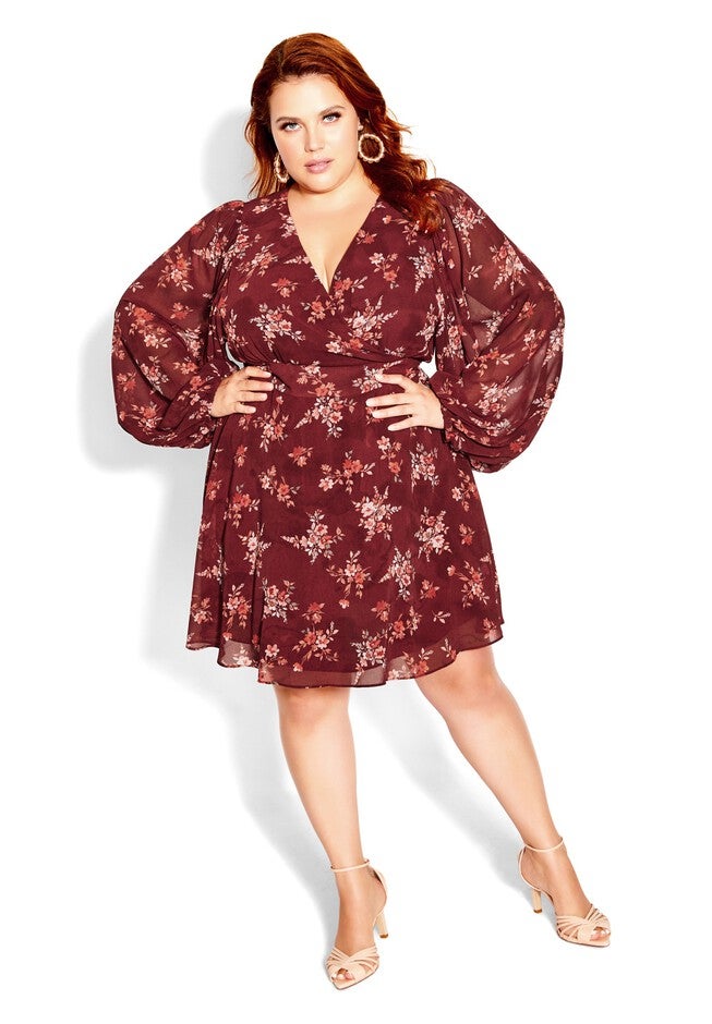 Tallulah Dress - port, RED, hi-res image number null