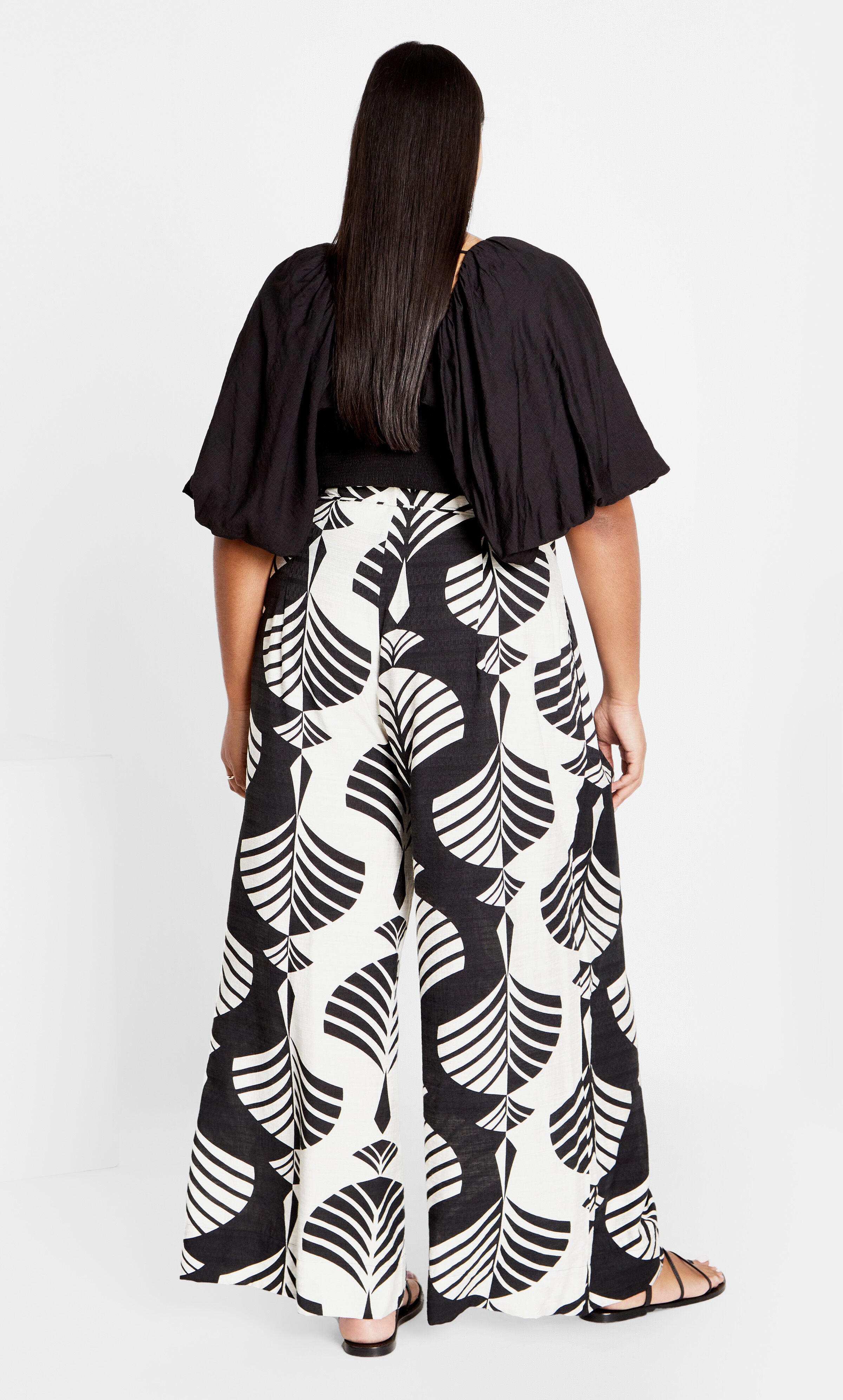 Peta Print Pant - black, BLACK, alternate image number 2