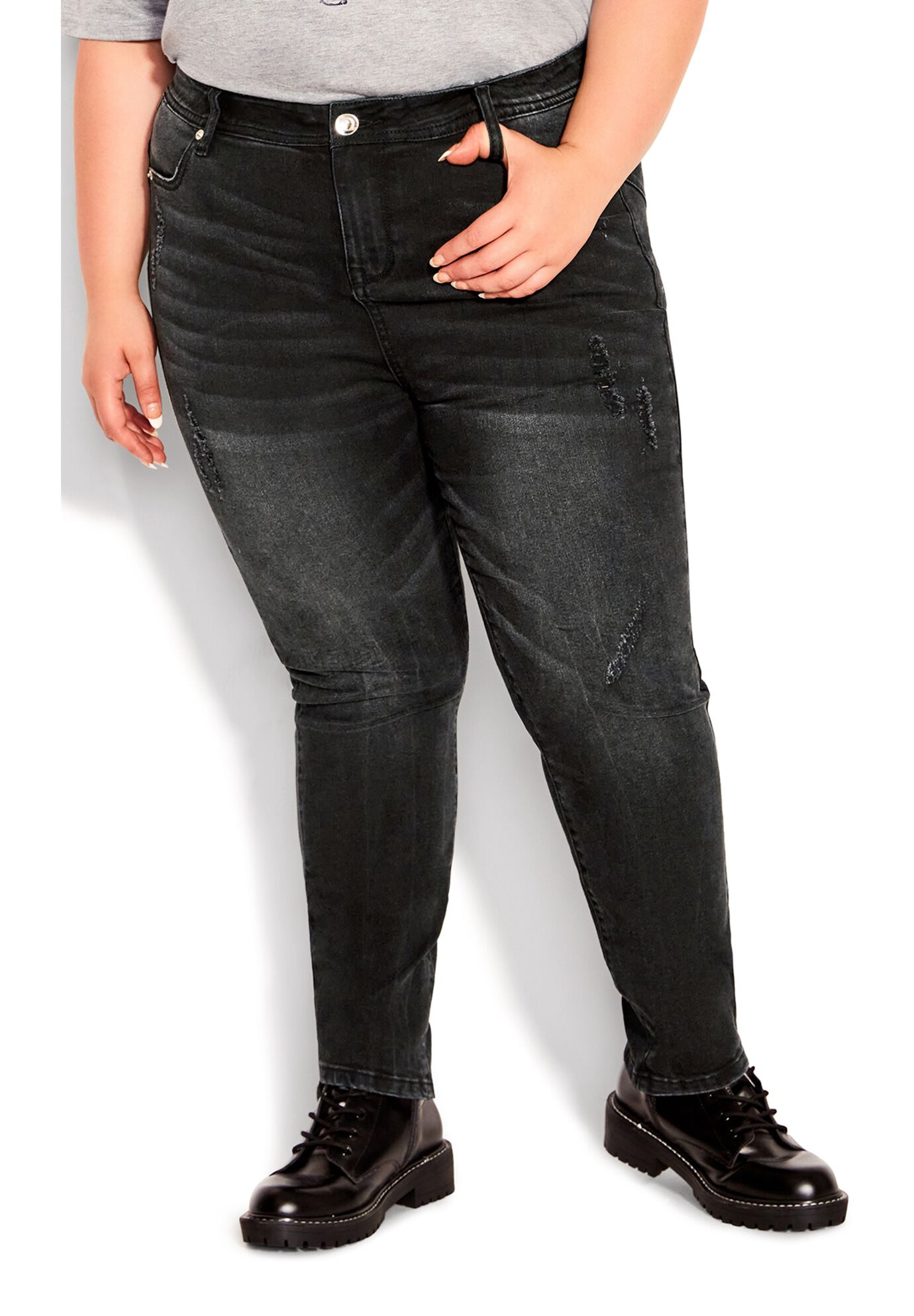 Status Skinny Jean, WASHED BLACK, alternate image number 3