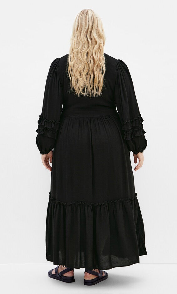Malia Plain Maxi Dress - black, BLACK, alternate image number 2