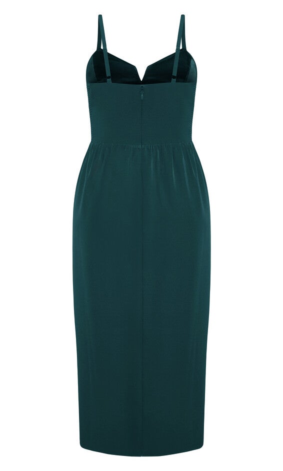 Sassy V Dress - emerald, EMERALD, alternate image number 4