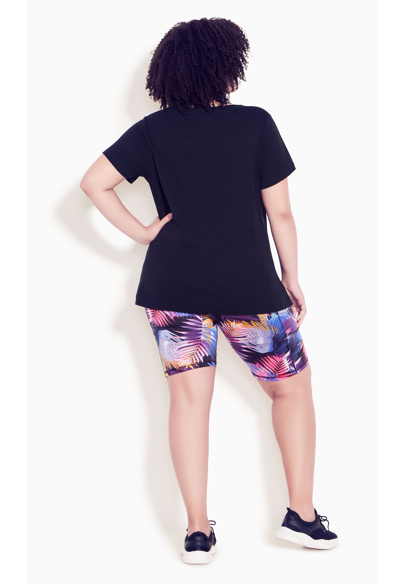 Print Bike Short, PALM CORAL, on-hover image number 1