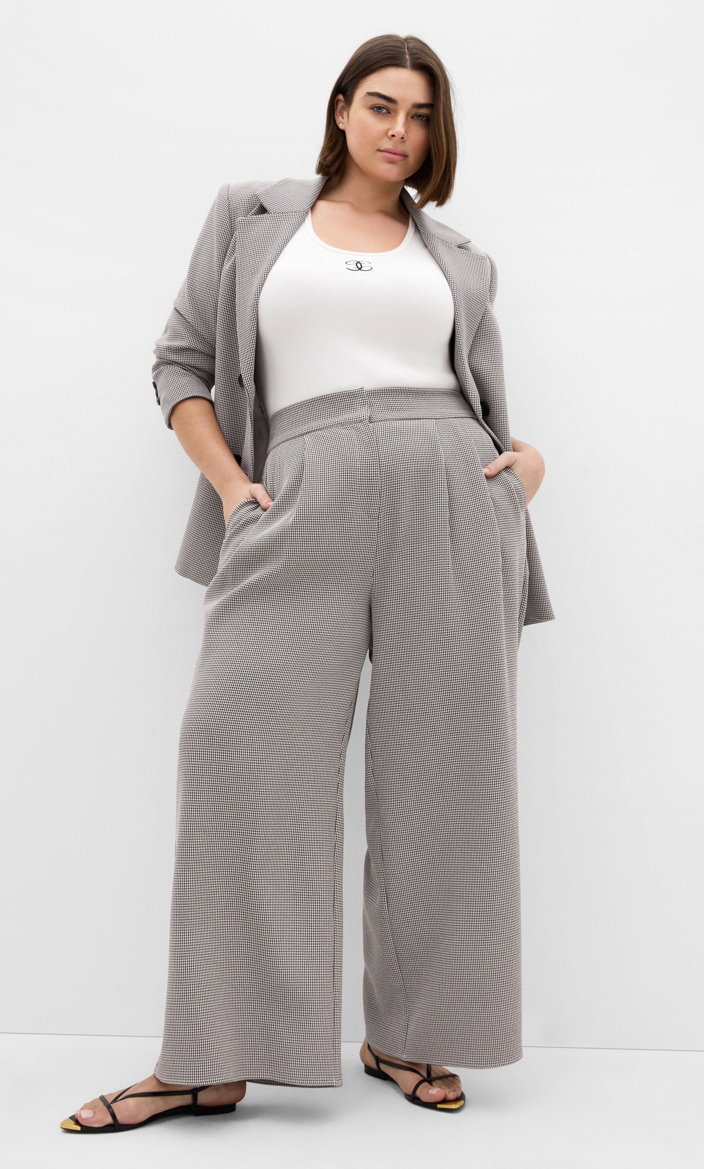 Hailey Check Jacket, BEIGE, alternate image number 3