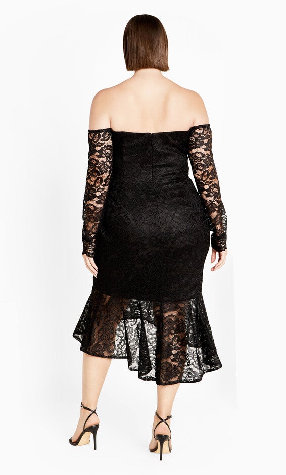 Lace Athena Dress - black, BLACK, alternate image number null
