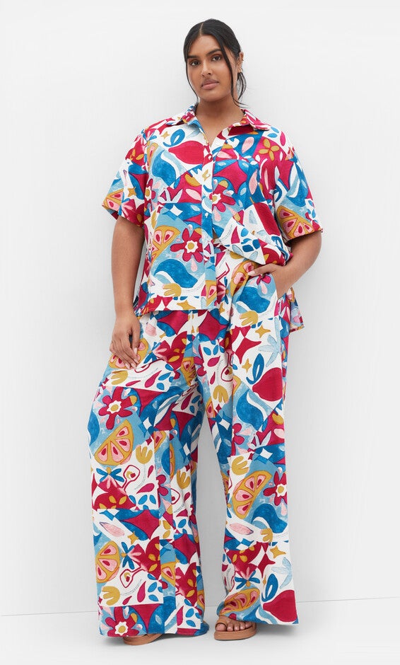 Mosaic Shirt - print, BLUE, alternate image number null