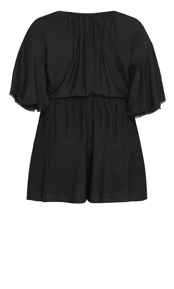 Harlow Lace Playsuit - black, BLACK, alternate image number null