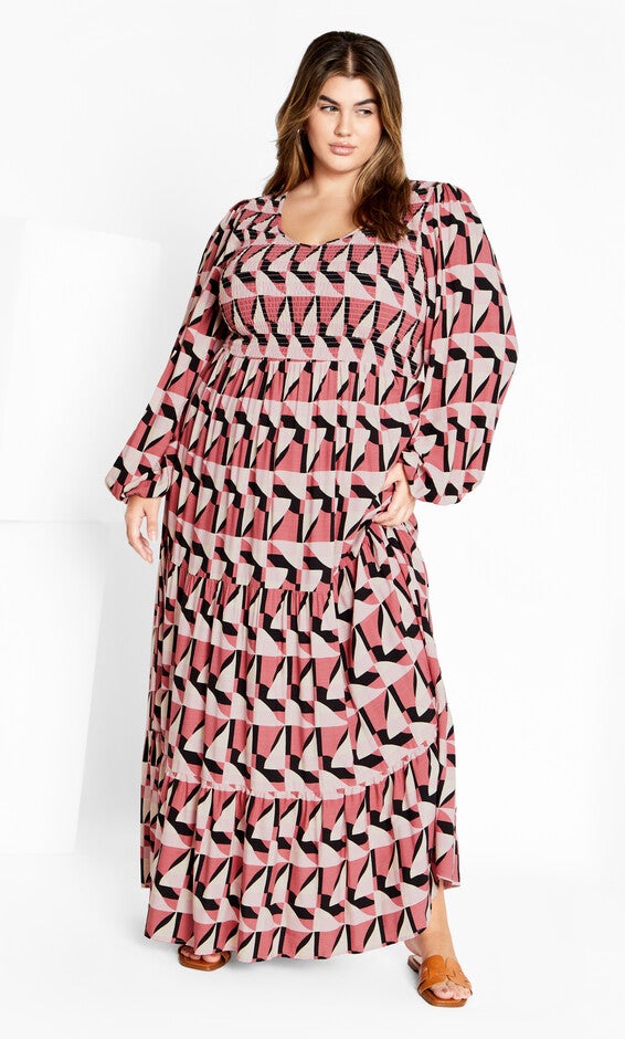 Jayden Print Maxi Dress - dusty rose, PINK, alternate image number 1