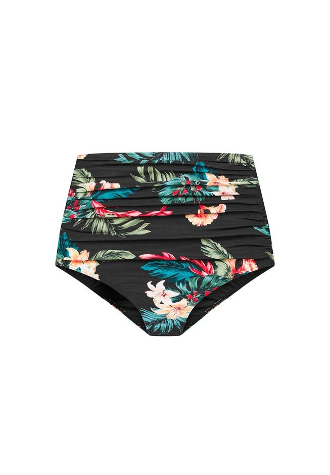 Ingrid Ruched Print Brief - black, BLACK, alternate image number 4