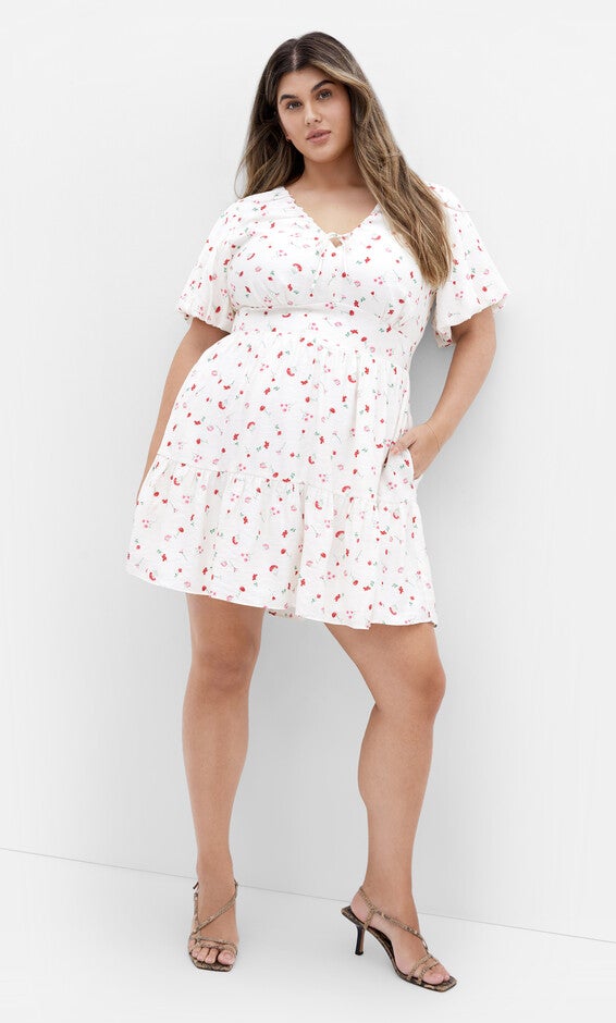 Daphne Dress - ivory, WHITE, alternate image number 2