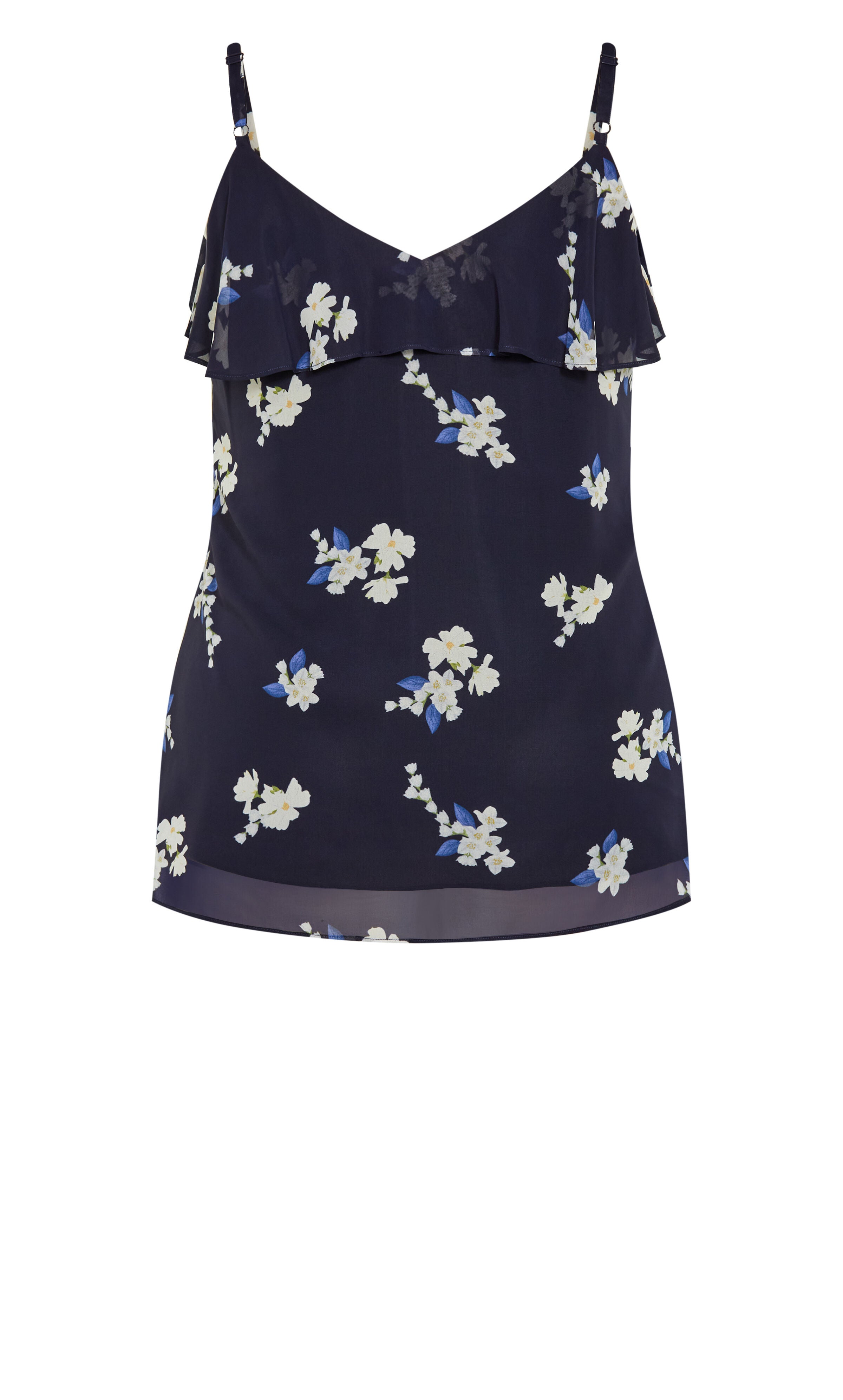 Nicole Print Cami - demure floral, BLUE, alternate image number 5