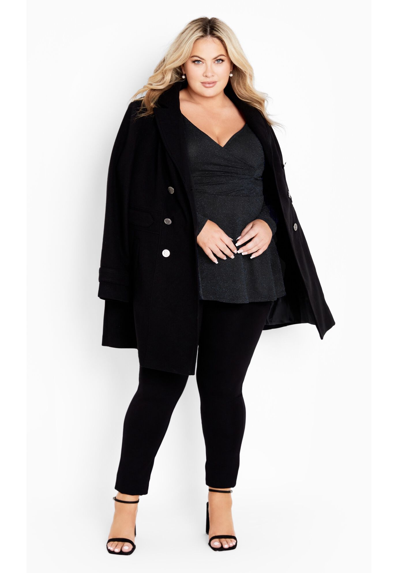 Glam Peplum Top, MIDNIGHT, alternate image number 2