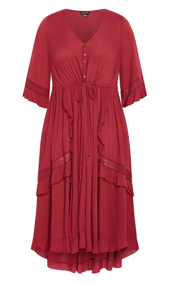 Cadence Dress - shiraz, RED, alternate image number 4