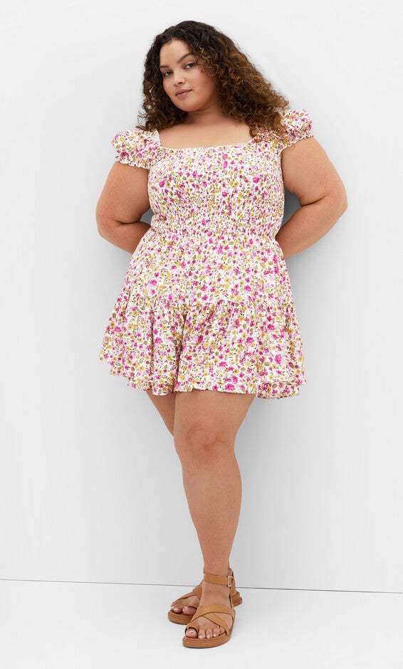 Zuri Print Playsuit - multi, WHITE, on-hover image number 1