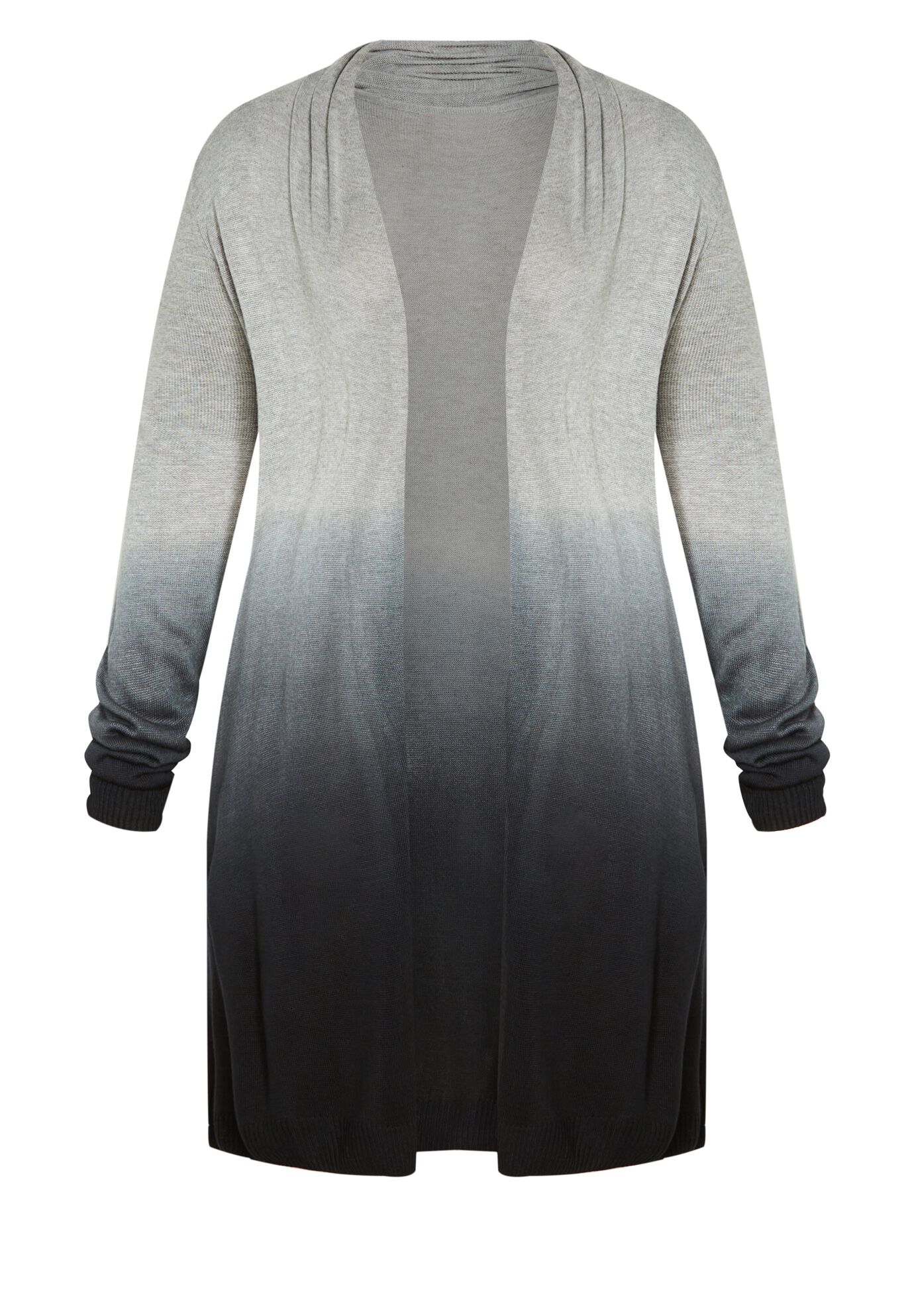 Mina Dip Dye Cardigan, GREY, alternate image number 2