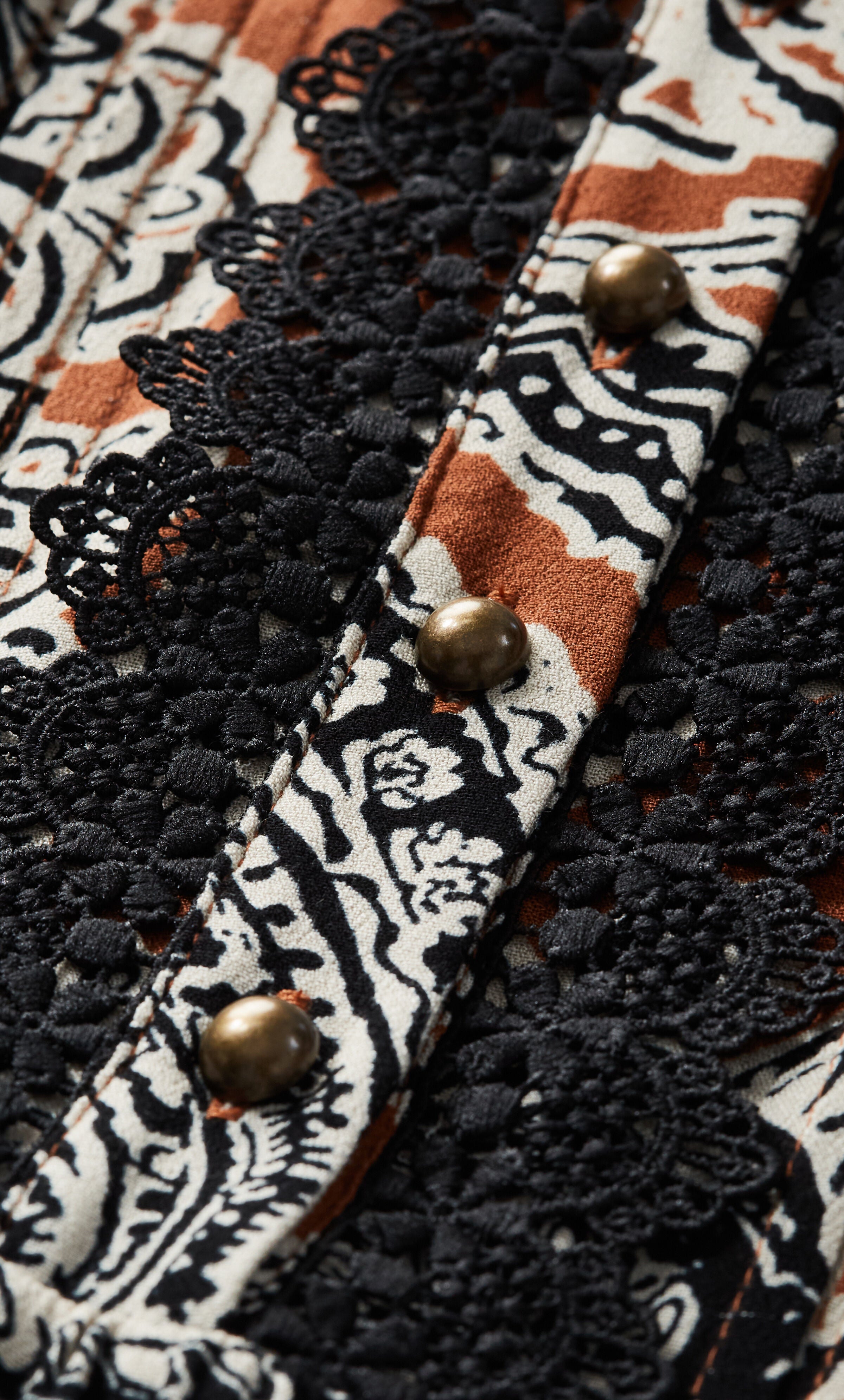 Camille Print Dress - caramel, BROWN, alternate image number 5