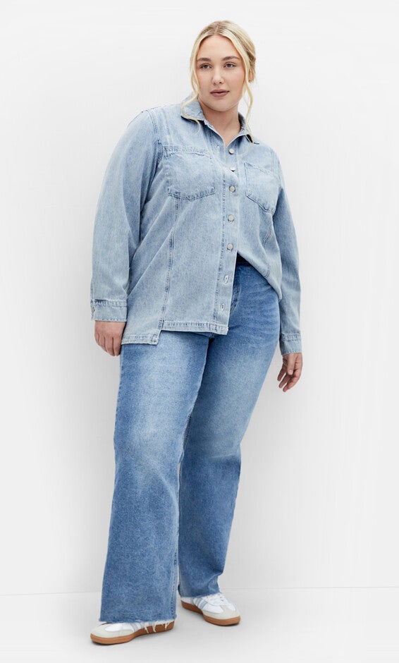 Liv Denim Shirt - mid denim, BLUE, alternate image number null