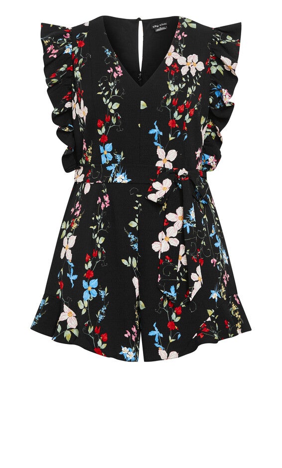 Fee Print Playsuit - black, FLORAL, alternate image number 3