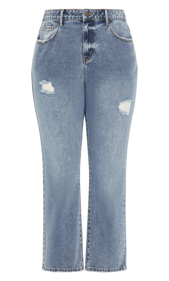 Harley Adelyn Crop Jean - light wash, BLUE, alternate image number 4