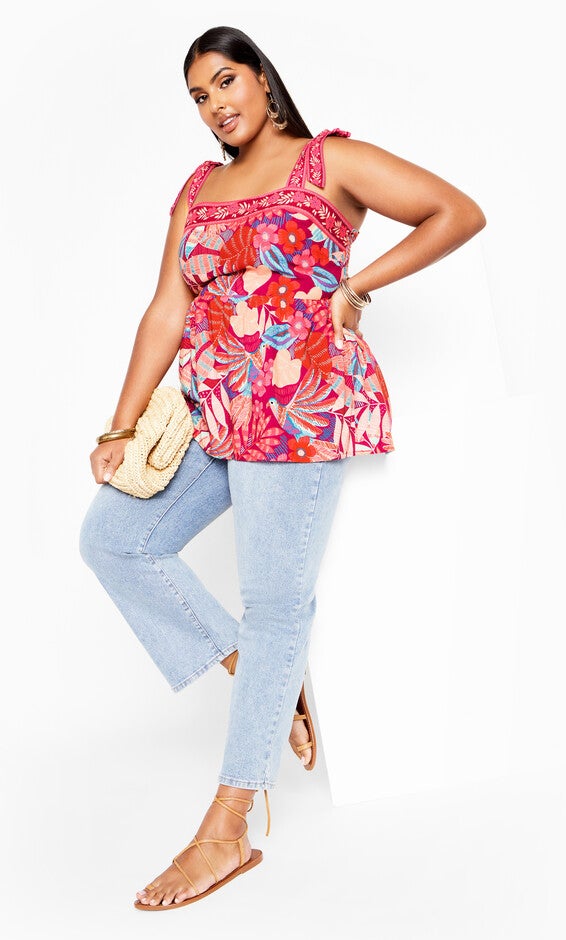 Paradiso Print Top - pink, PINK, alternate image number null