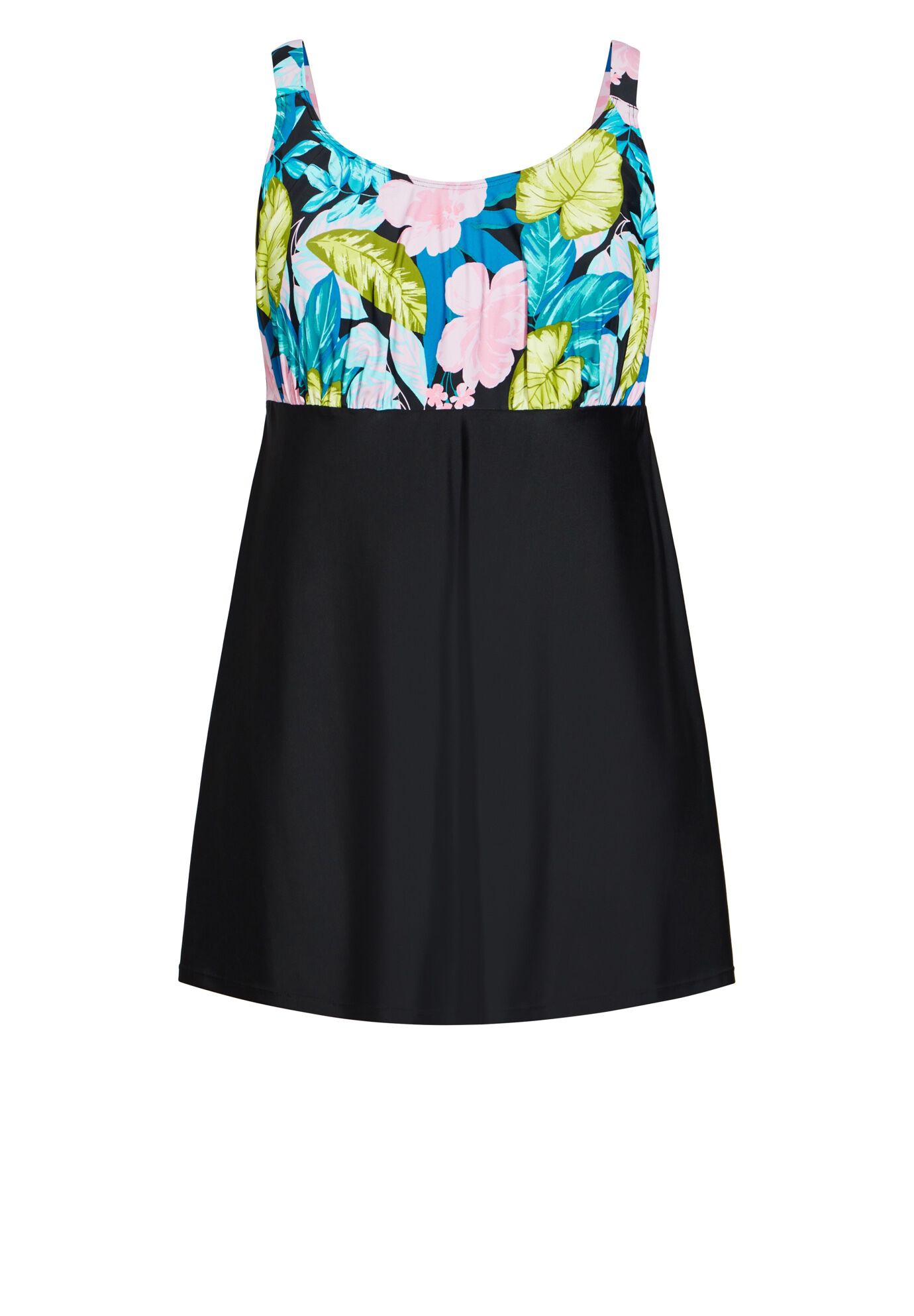 Empire Print Swim Dress, TAHITI FLORAL, alternate image number 2