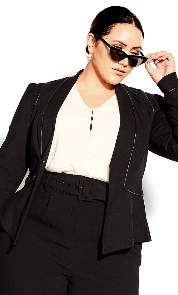 Piping Praise Jacket - black, BLACK, hi-res image number null