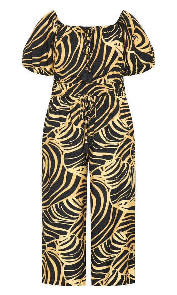 Erica Swirl Jumpsuit - black, GREEN, alternate image number null