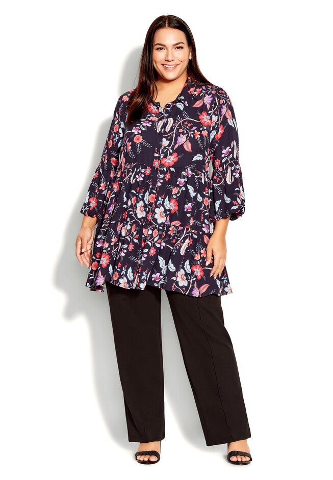 Enchant Print Tunic, ENCHANTED FLORAL, on-hover image number 1