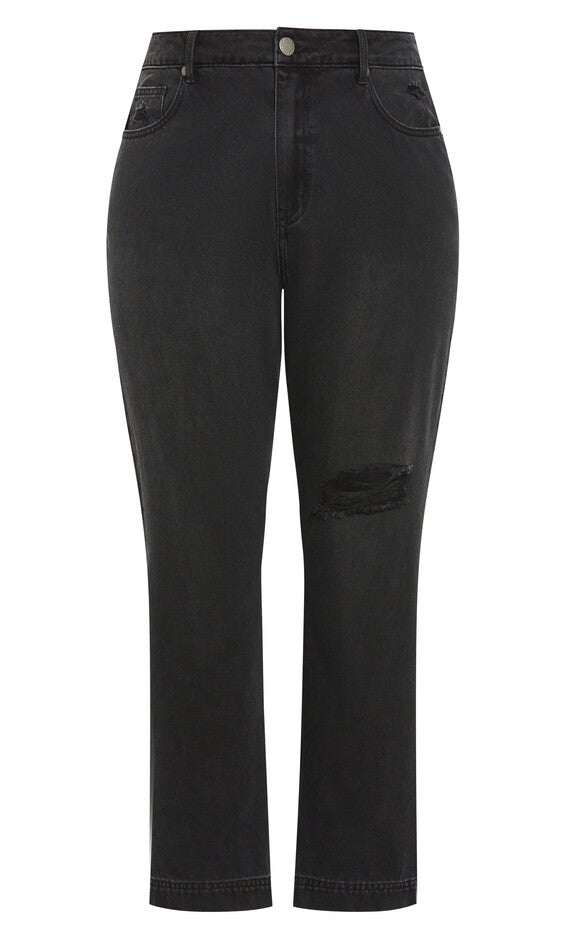 Harley Kenia Straight Jean - black wash, BLACK, alternate image number 4