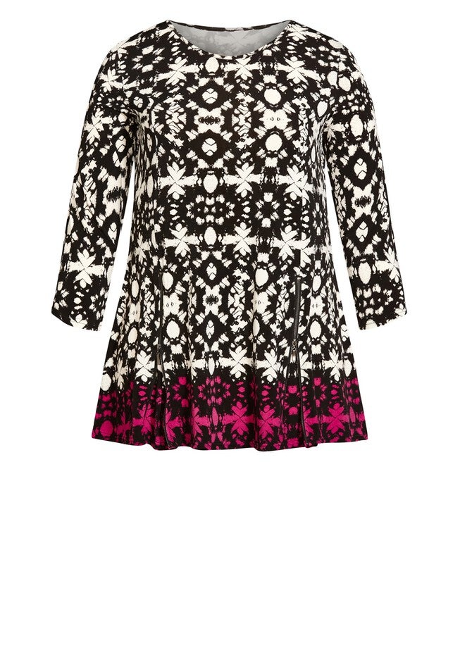 Primrose Border Tunic, IVORY BATIK, alternate image number null