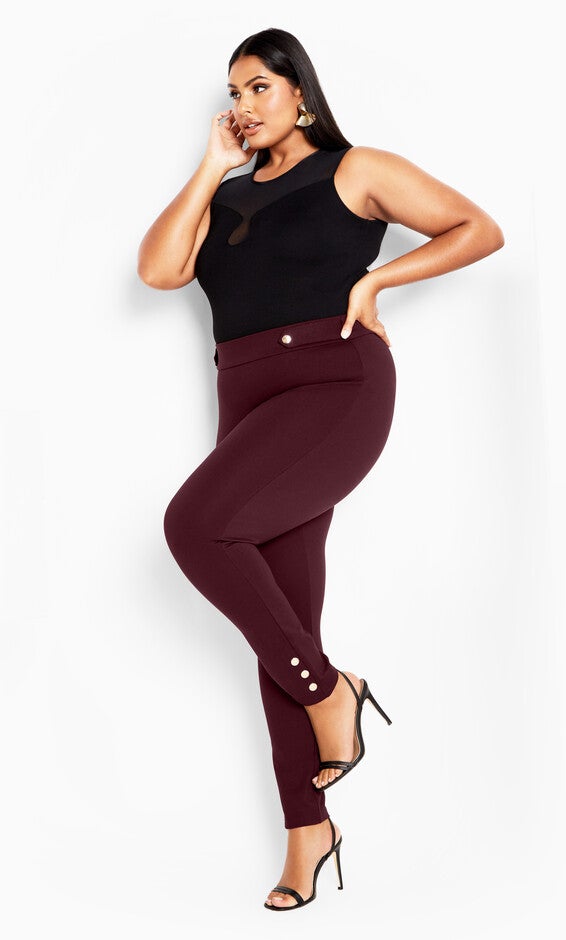 Party Fever Pant - oxblood, OXBLOOD, alternate image number 1
