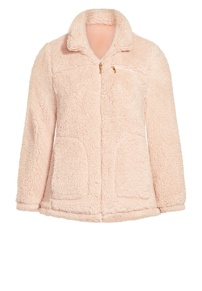 Sketchers Cozy Fleece Reversible Jacket, PINK, alternate image number null