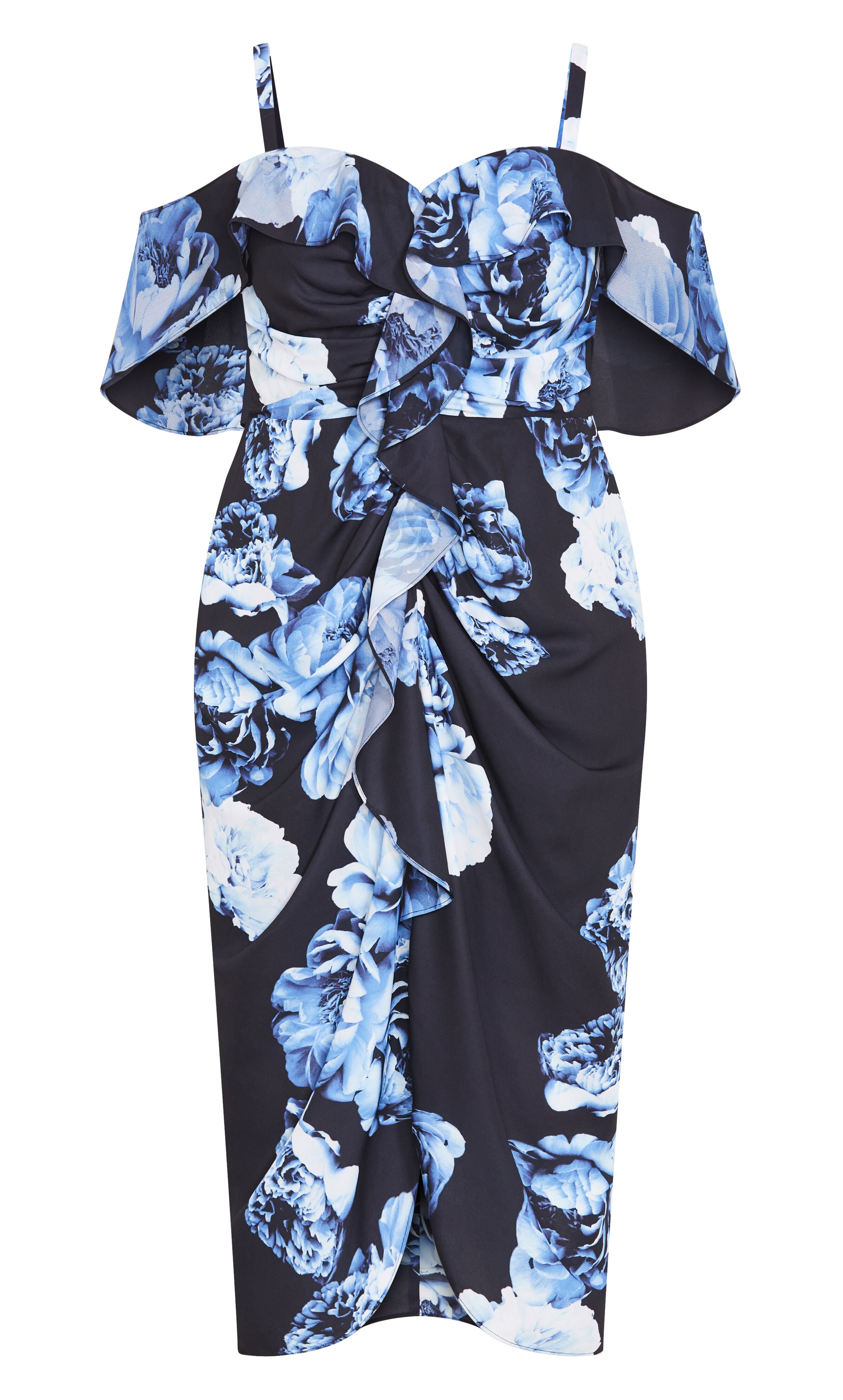 Gina Print Dress - blue rose, BEIGE, alternate image number 5