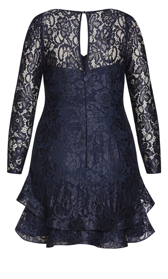 Lace Lover Dress - navy, BLUE, alternate image number null