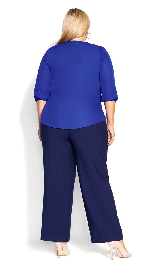 Sexy Fling Elbow Sleeve Top - ultra blue, BLUE, alternate image number null