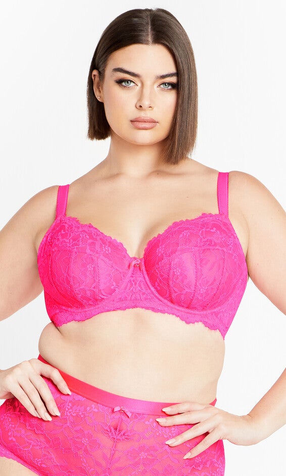 Lara Underwire Bra - hot pink, PINK, hi-res image number 0