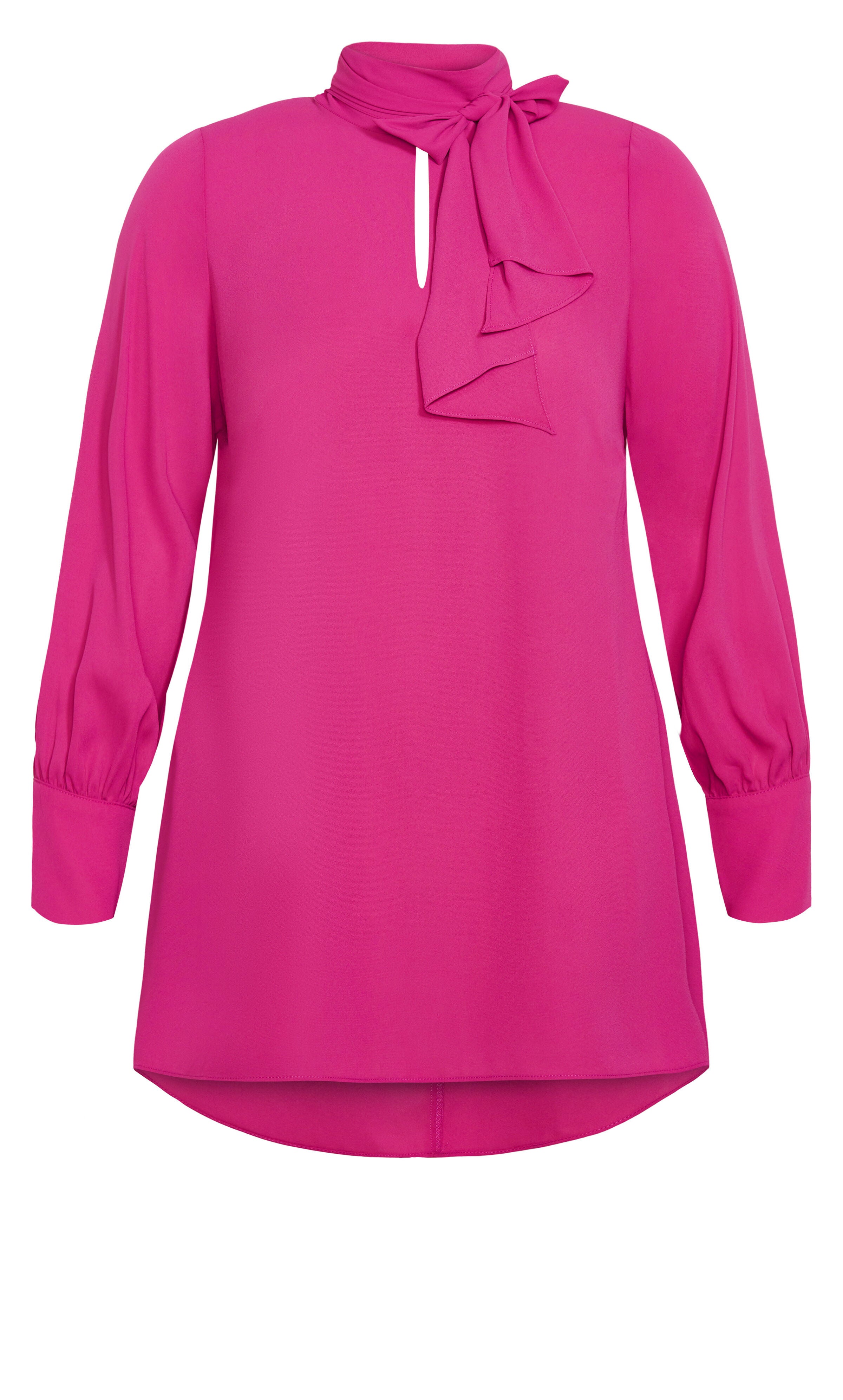 Neck Tie Tunic - sangria, SANGRIA, alternate image number 4