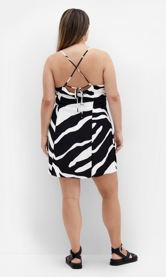 Caitlin Print Dress - ivory, WHITE, alternate image number 2