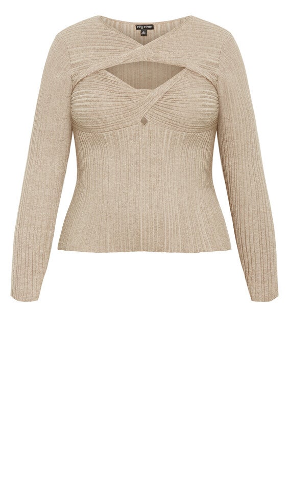 Kaleigh Sweater - cream marle, BEIGE, alternate image number null