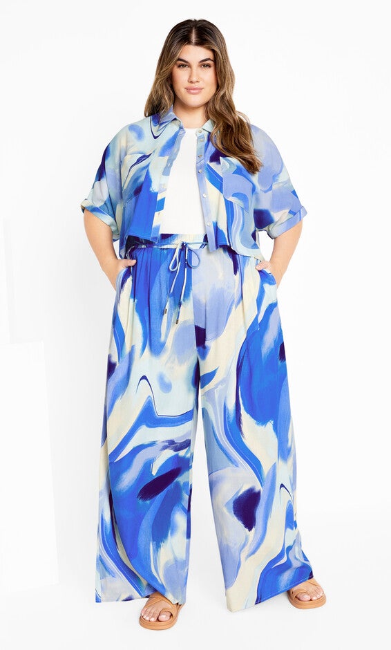 Esme Print Shirt - blue, WHIRLPOOL, alternate image number null