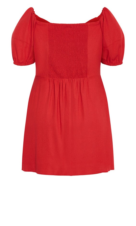 Macey Dress - red, RED, alternate image number 4