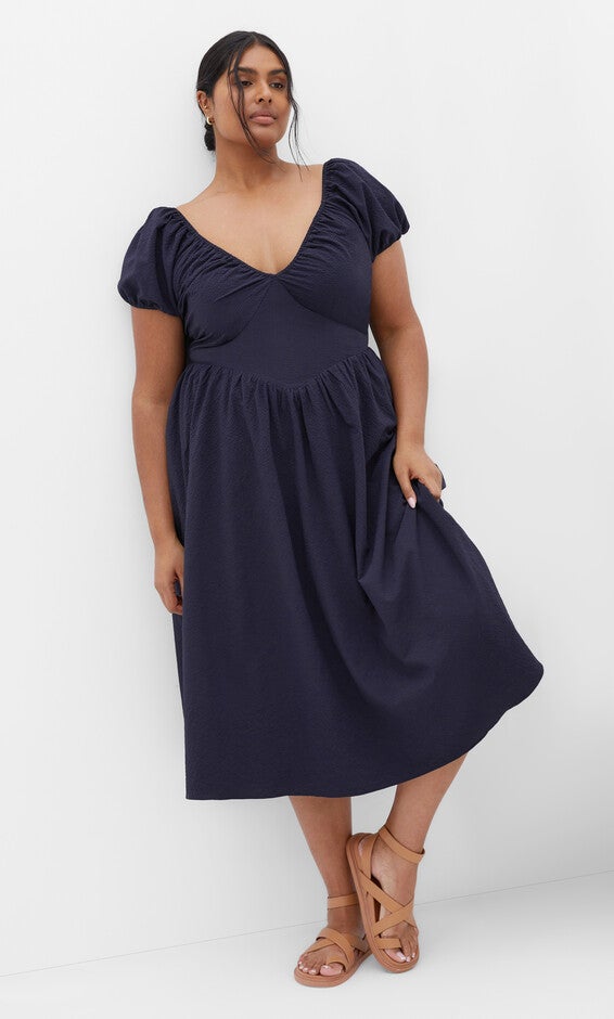 Shelby Midi Dress - navy | OneStopPlus Shelby Midi Dress - navy | OneStopPlus