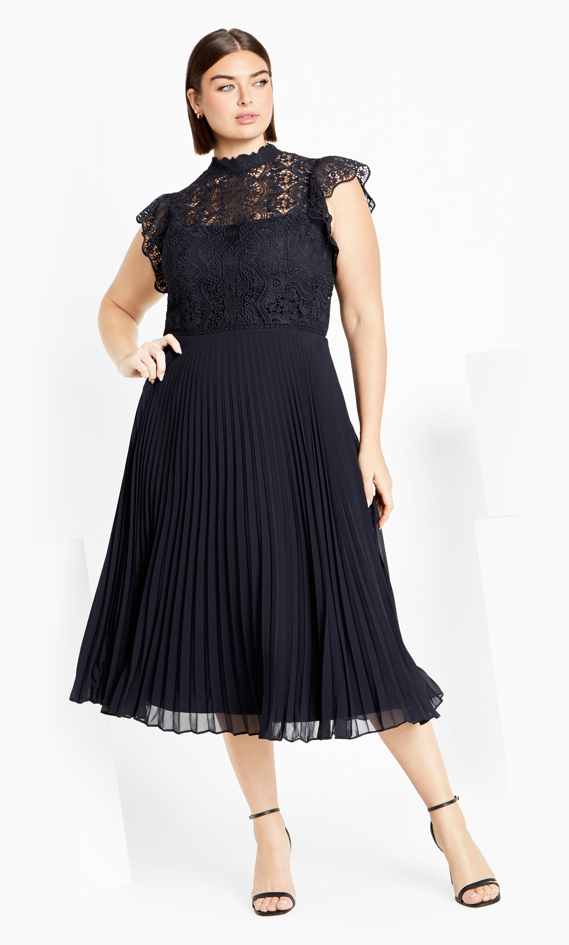 Livia Dress - navy, BLUE, alternate image number 1