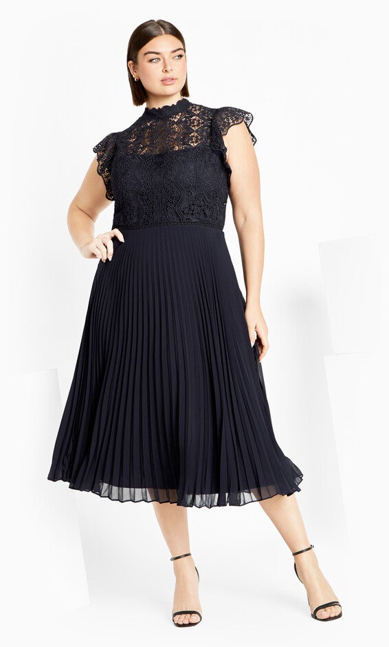 Livia Dress - navy, BLUE, alternate image number 1