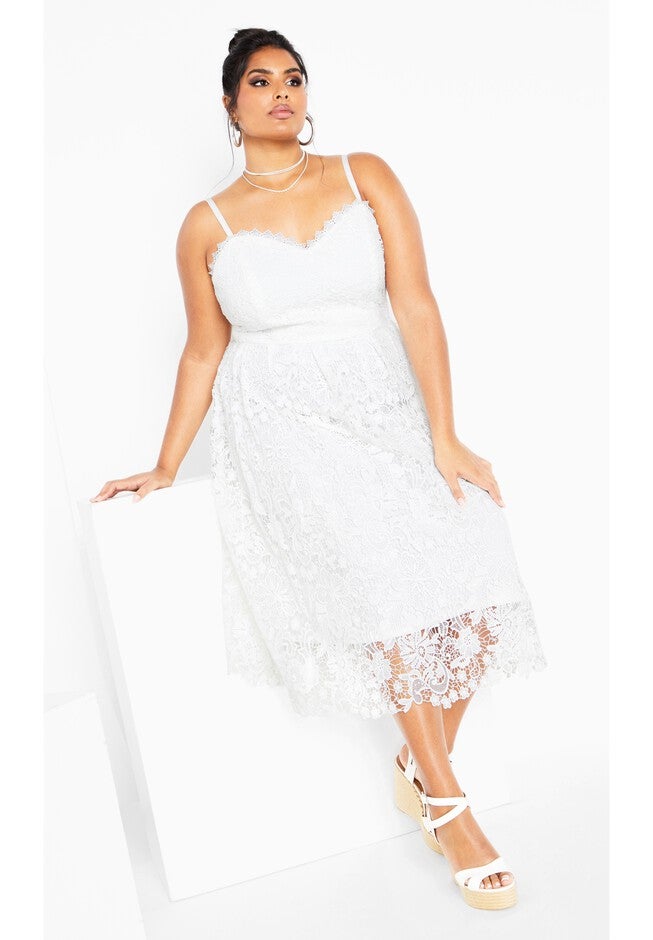 Scarlet Lace Dress - ivory, WHITE, on-hover image number null