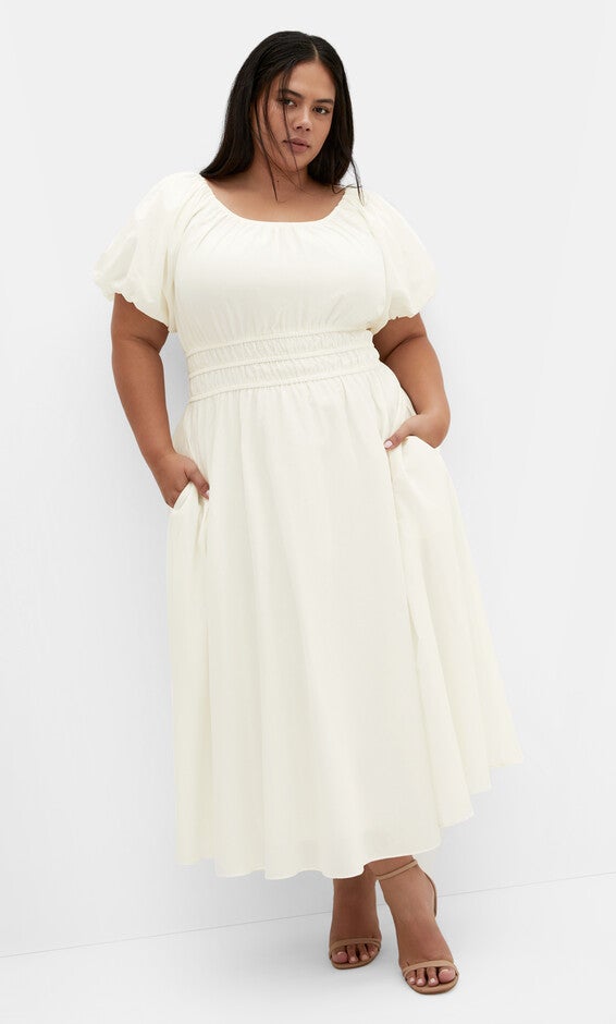 Lillian Midi Dress - butter | OneStopPlus Lillian Midi Dress - butter | OneStopPlus