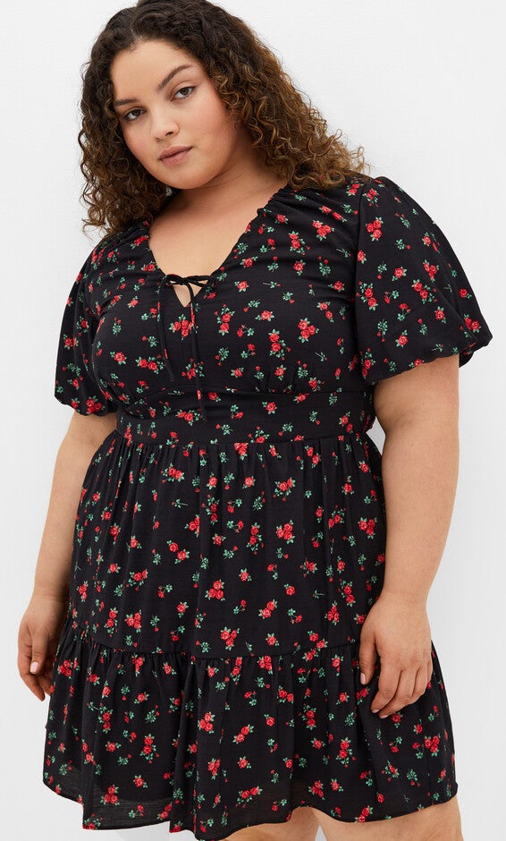 Daphne Dress - black, RED, alternate image number null